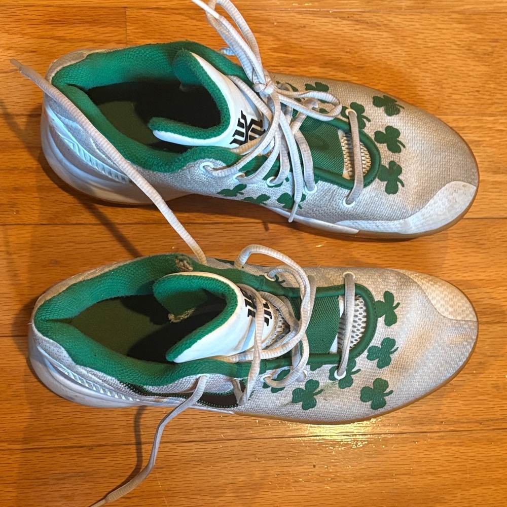 Kids Green and White Athletic Shoes